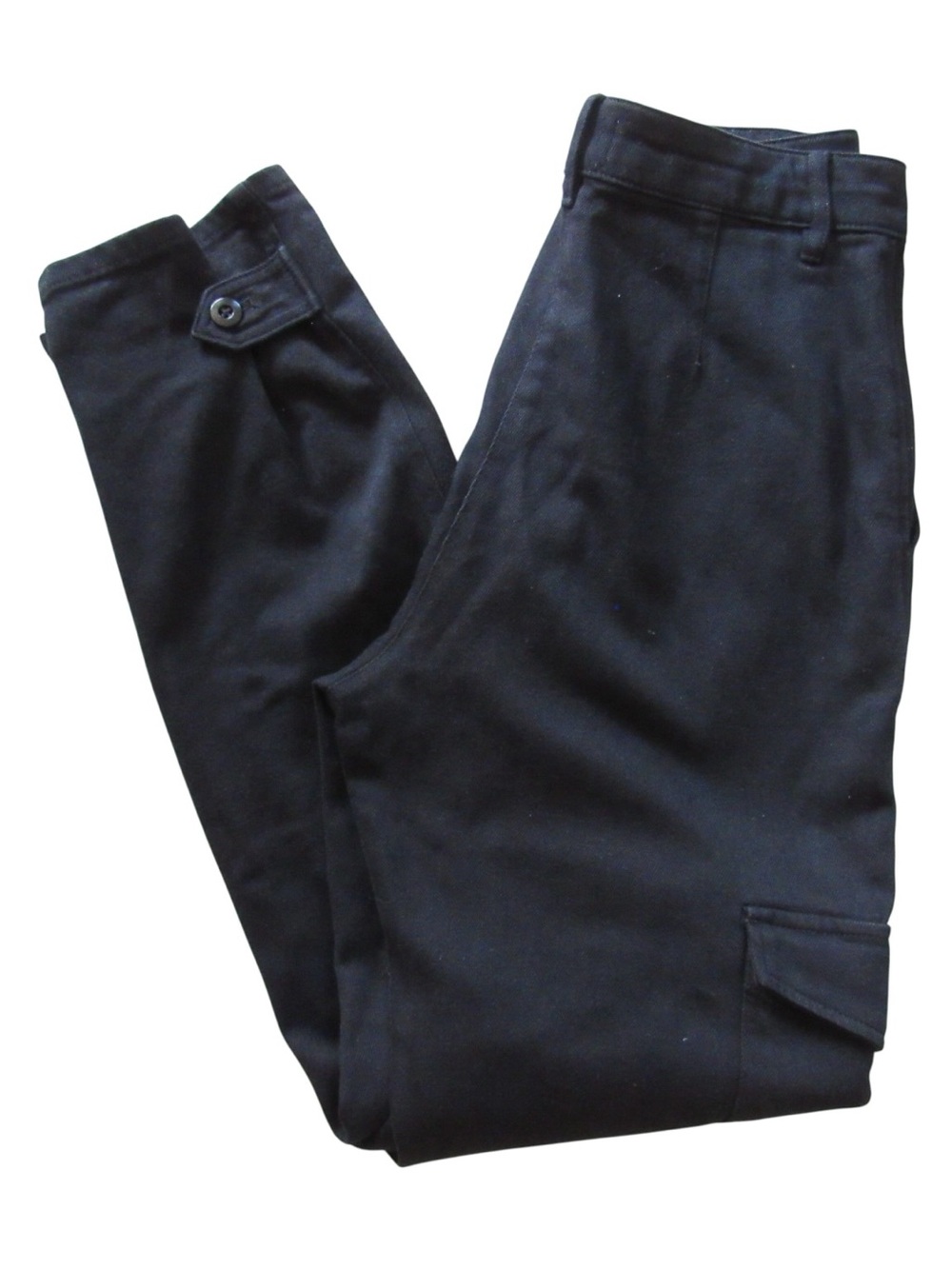 Aritzia Wilfred Free Modern Cargo Pant 8 Black High Rise Utility Pockets Twill
